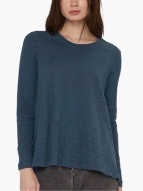 Wilt Women’s Slub Jersey Long Sleeve Teal Size Small $128